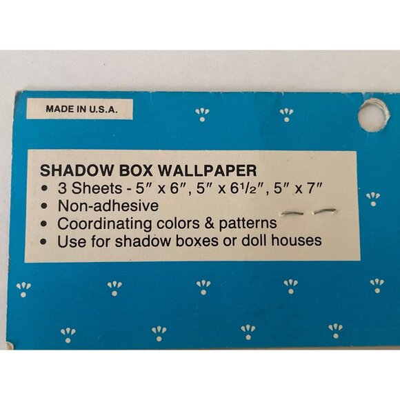 Doll House Miniature Treasures Wall Paper for Shadow Box Craft World VTG - Picture 7 of 8